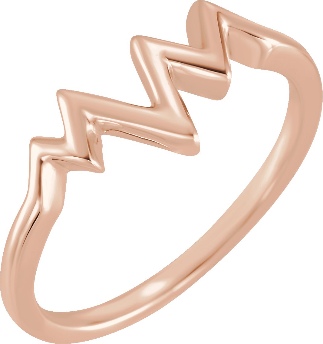 14K Rose Heartbeat Ring