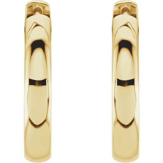 14K Yellow 17.5 mm Hinged Huggie Hoop Earrings