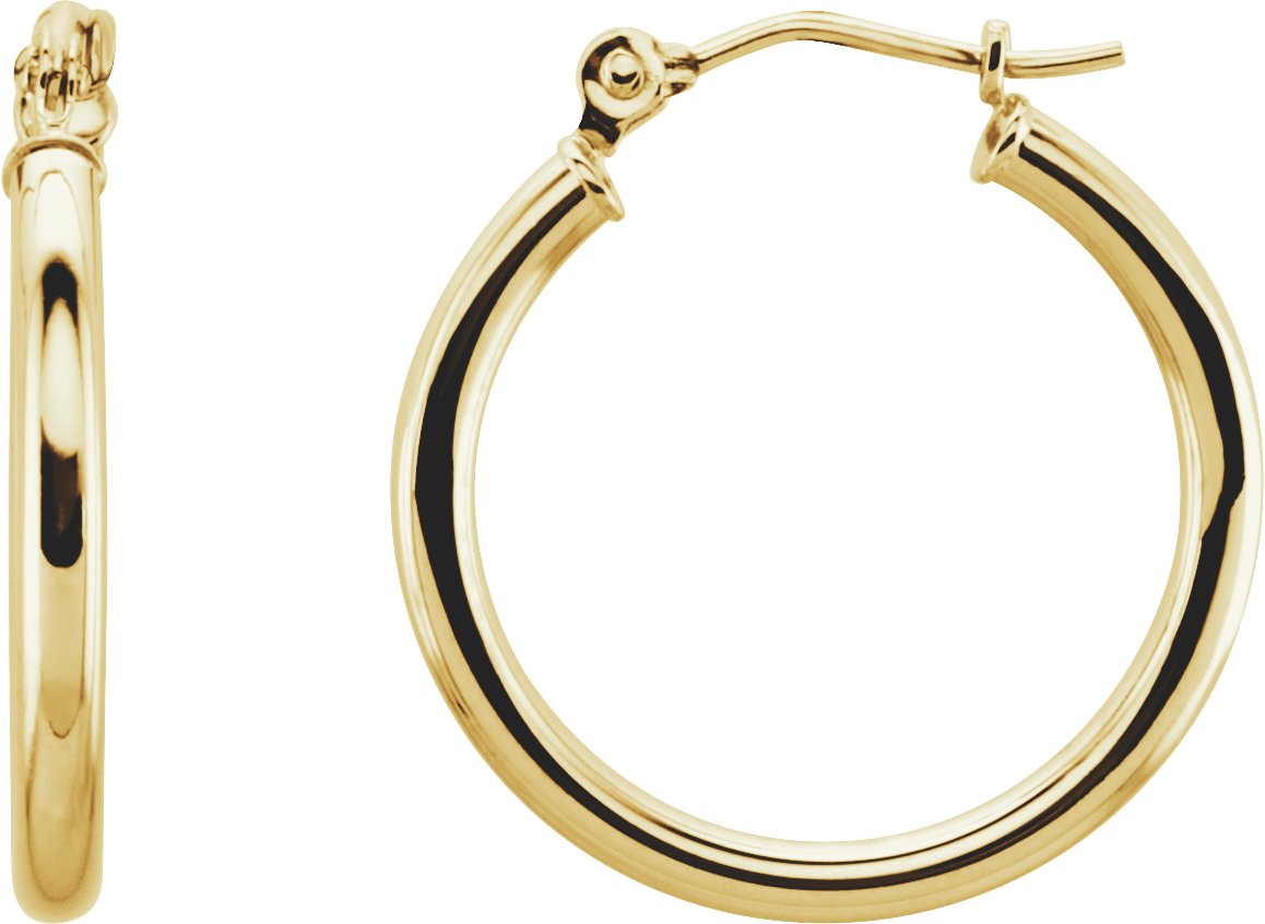 14K Yellow 20 mm Hoop Earrings Ref 2636202