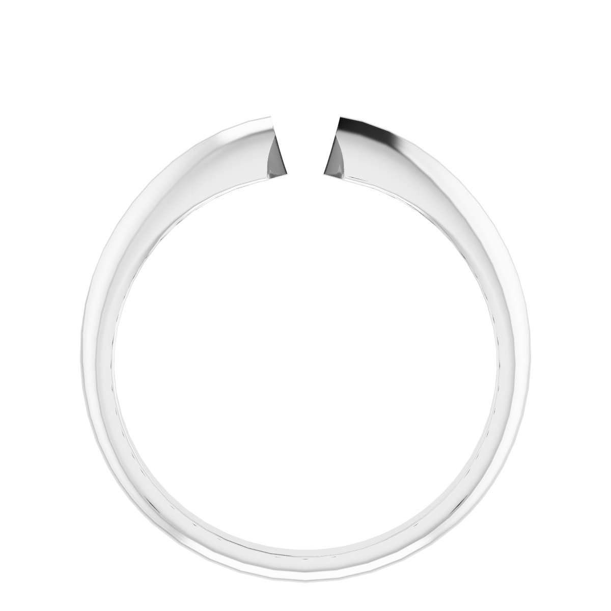 10K White & 14K White 4-4.1 mm Round 4-Prong Light Solitaire Ring Mounting-2