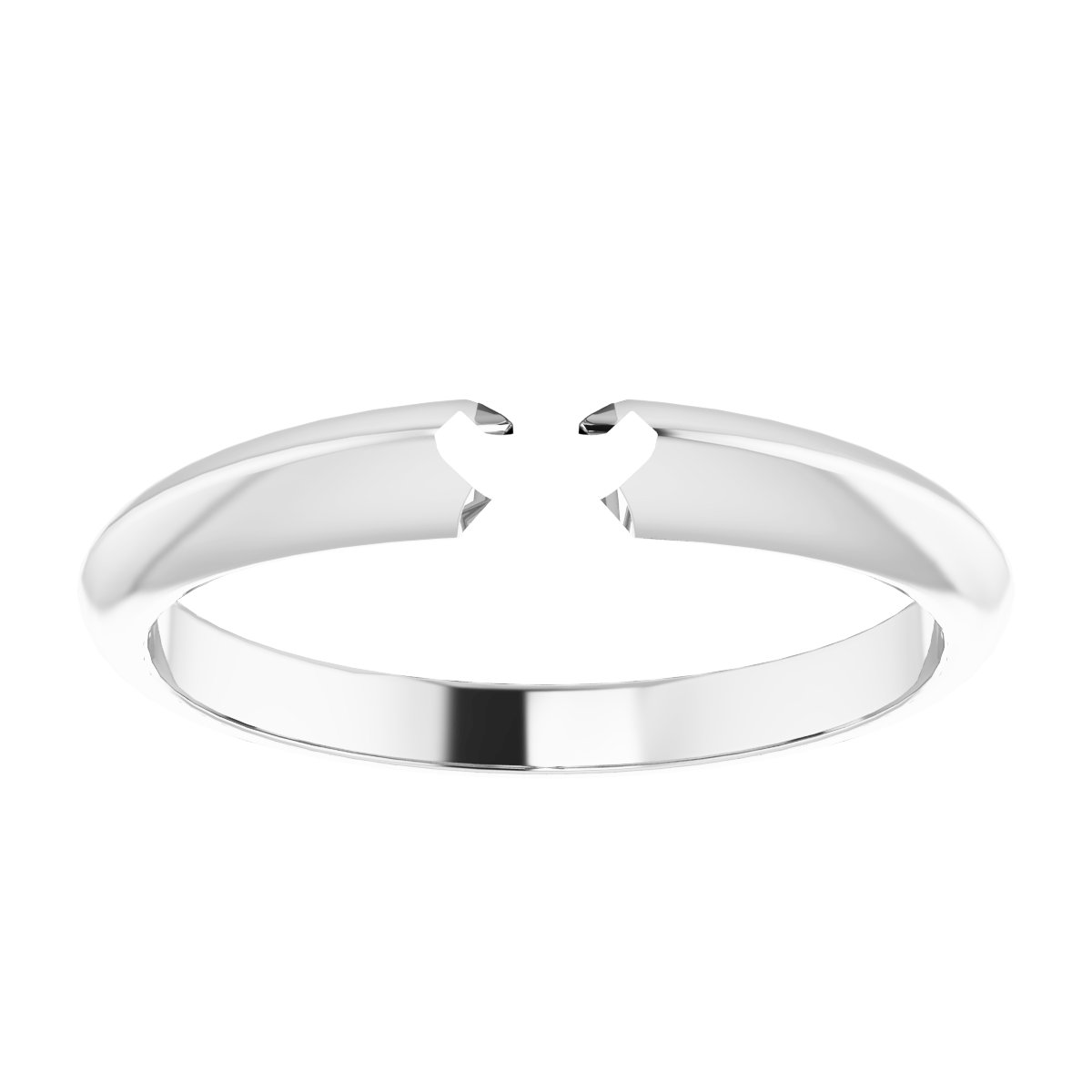 10K White & 14K White 4-4.1 mm Round 4-Prong Light Solitaire Ring Mounting-3