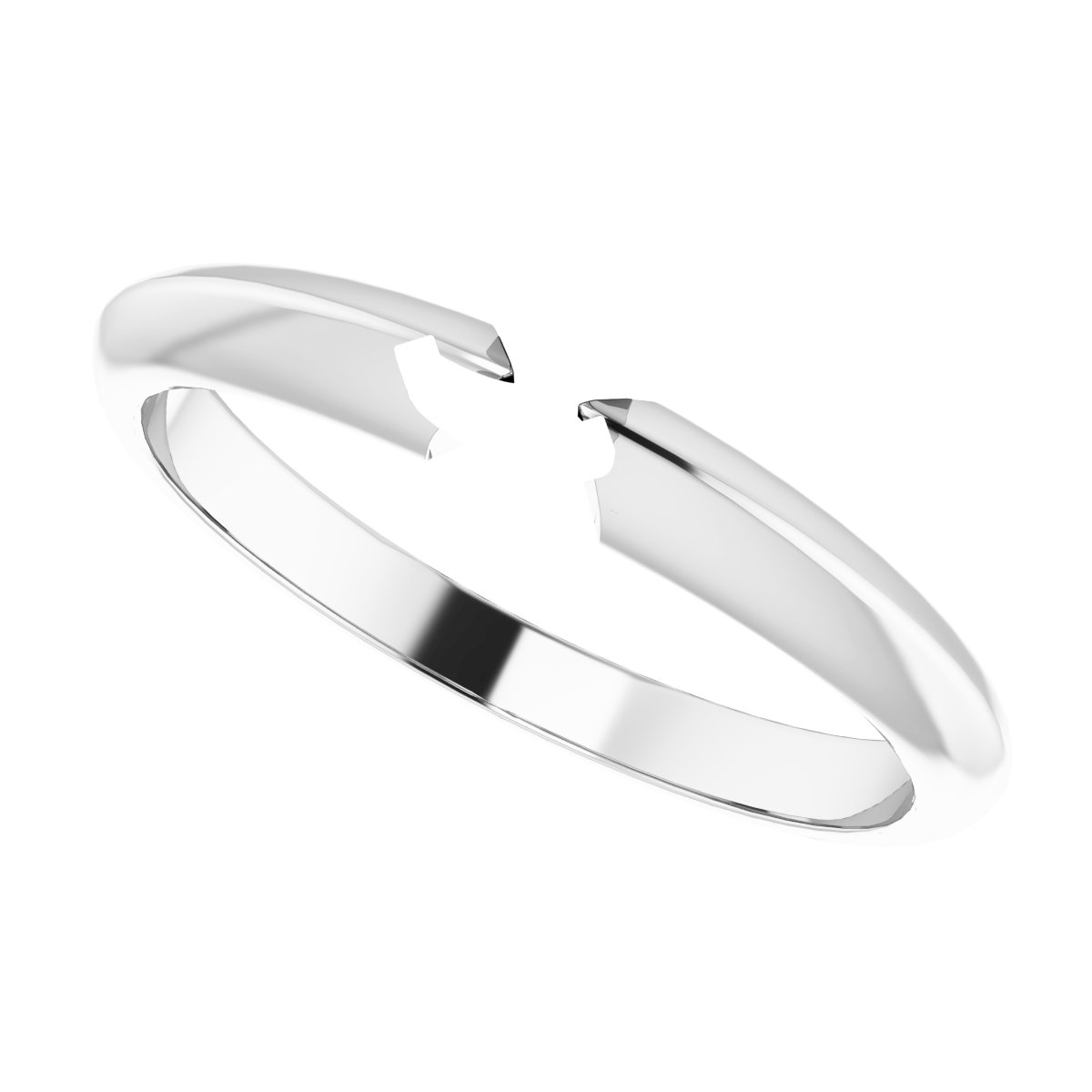 10K White & 14K White 4-4.1 mm Round 4-Prong Light Solitaire Ring Mounting-5