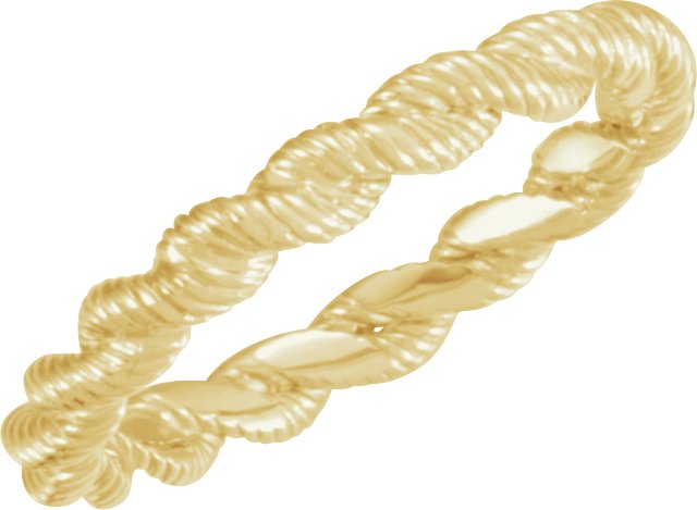 14K Yellow Twisted Rope Band Size 6