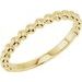 14K Yellow Stackable Beaded Ring