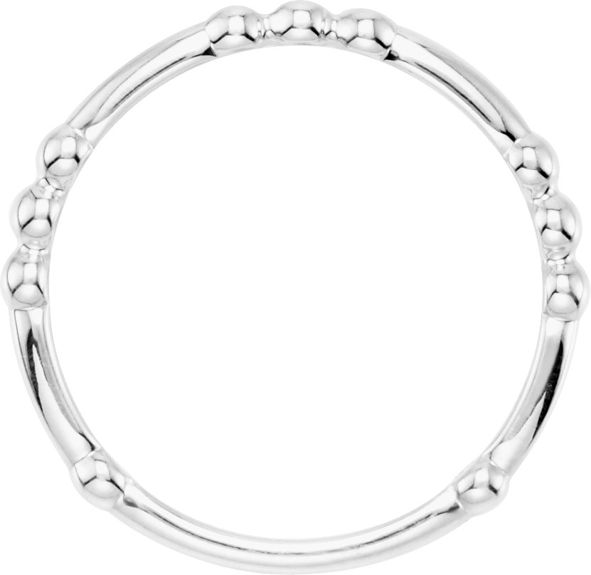 Sterling Silver Stackable Bead Ring