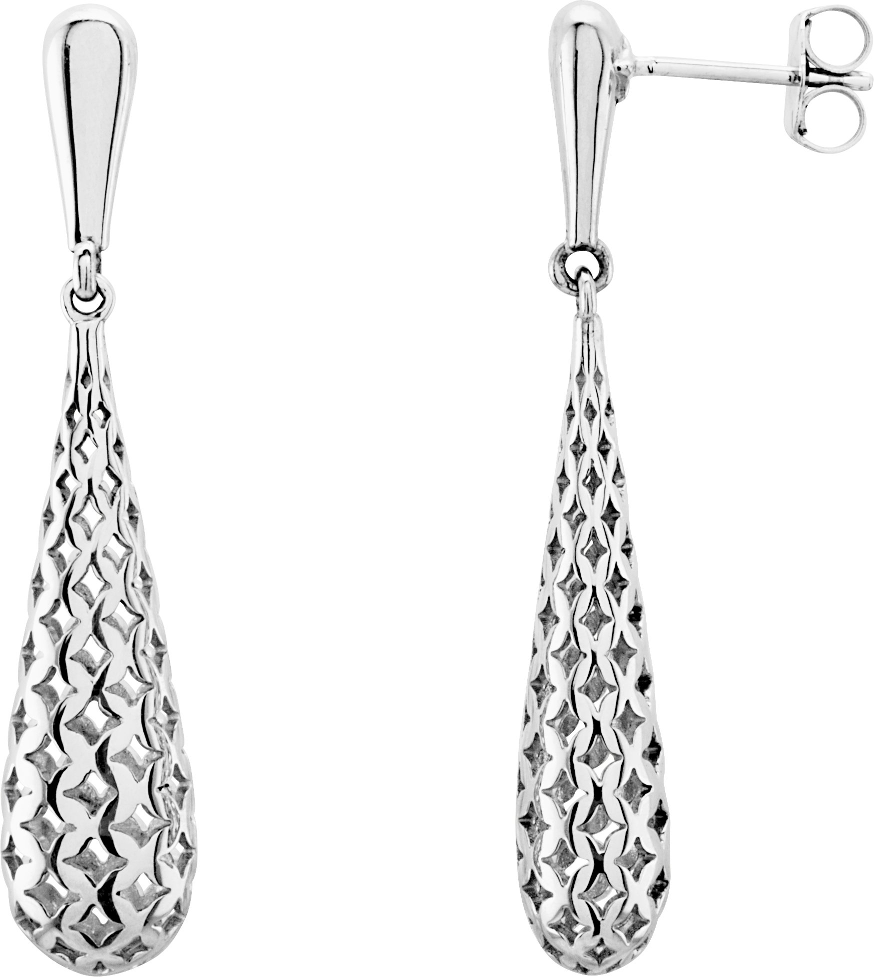 Pierced-Style Teardrop Earrings