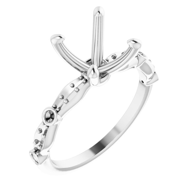Accented Vintage-Inspired Engagement Ring