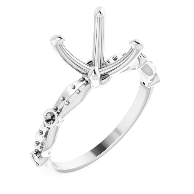 Accented Vintage-Inspired Engagement Ring