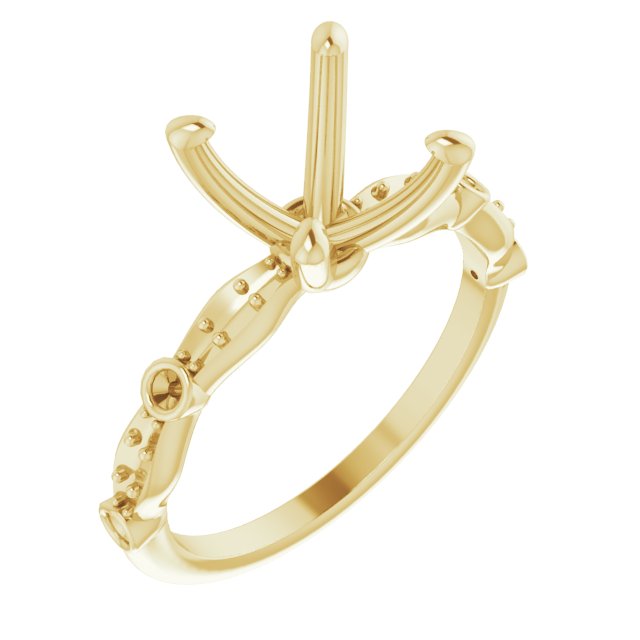 Accented Vintage-Inspired Engagement Ring