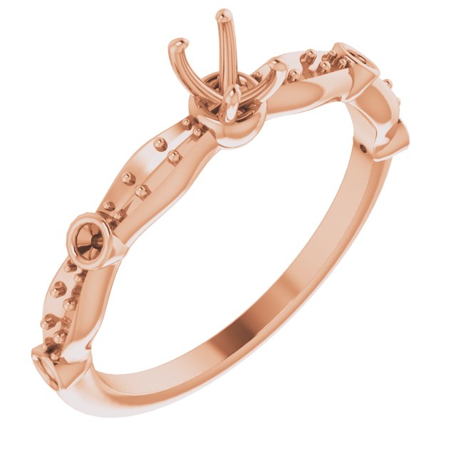 Accented Vintage-Inspired Engagement Ring