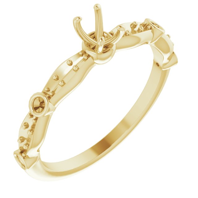 Accented Vintage-Inspired Engagement Ring
