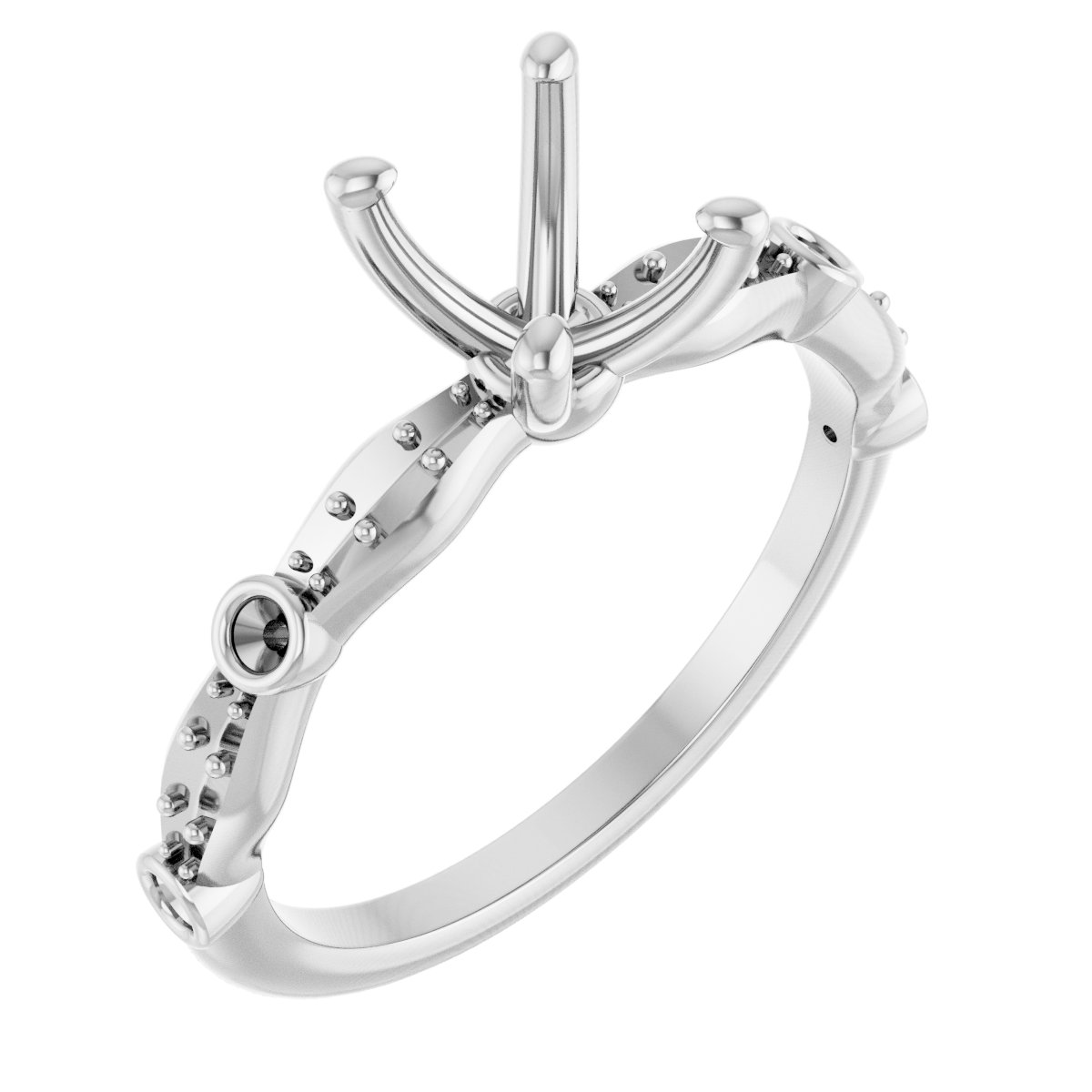 Accented Vintage-Inspired Engagement Ring
