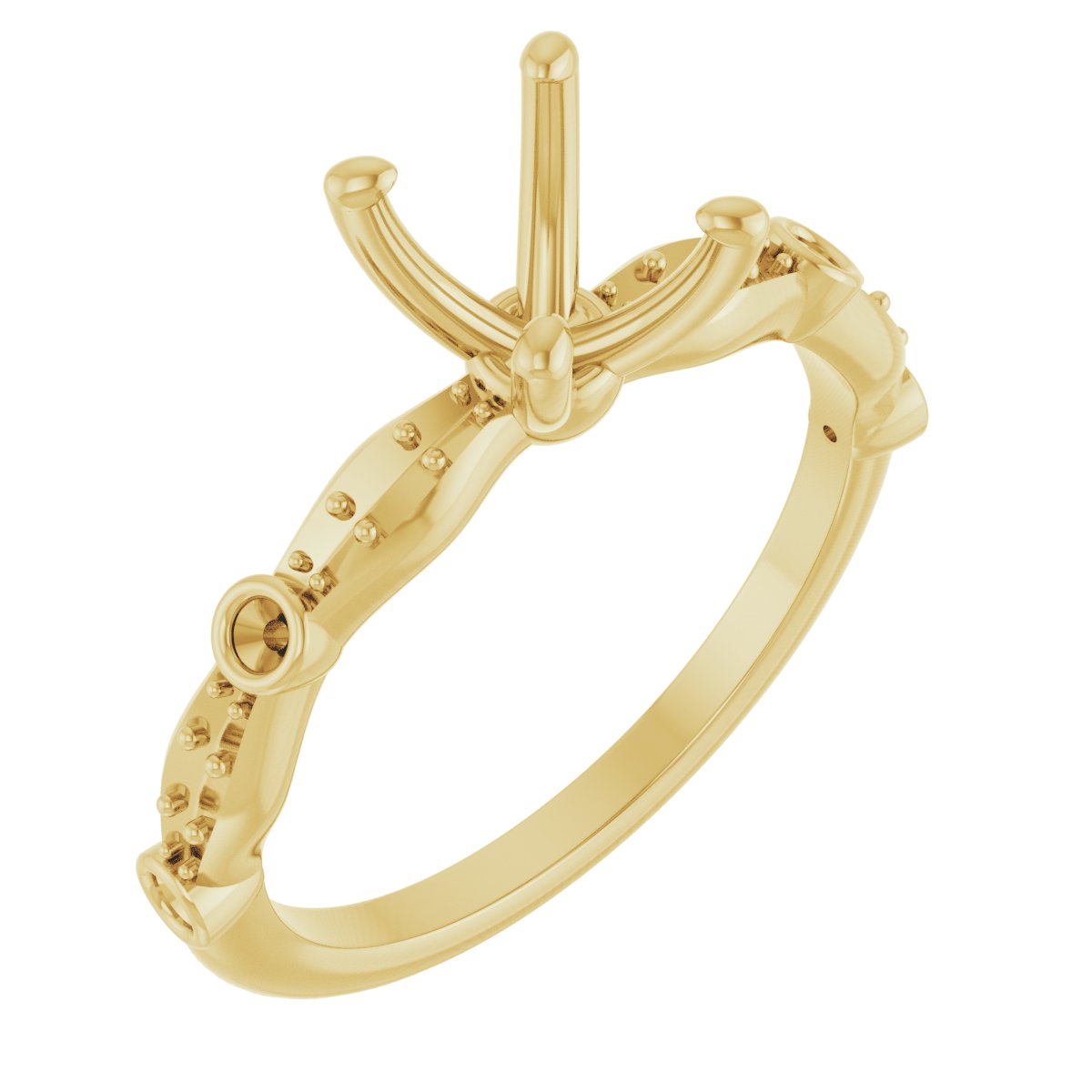 Accented Vintage-Inspired Engagement Ring
