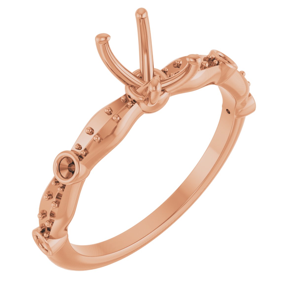 Accented Vintage-Inspired Engagement Ring
