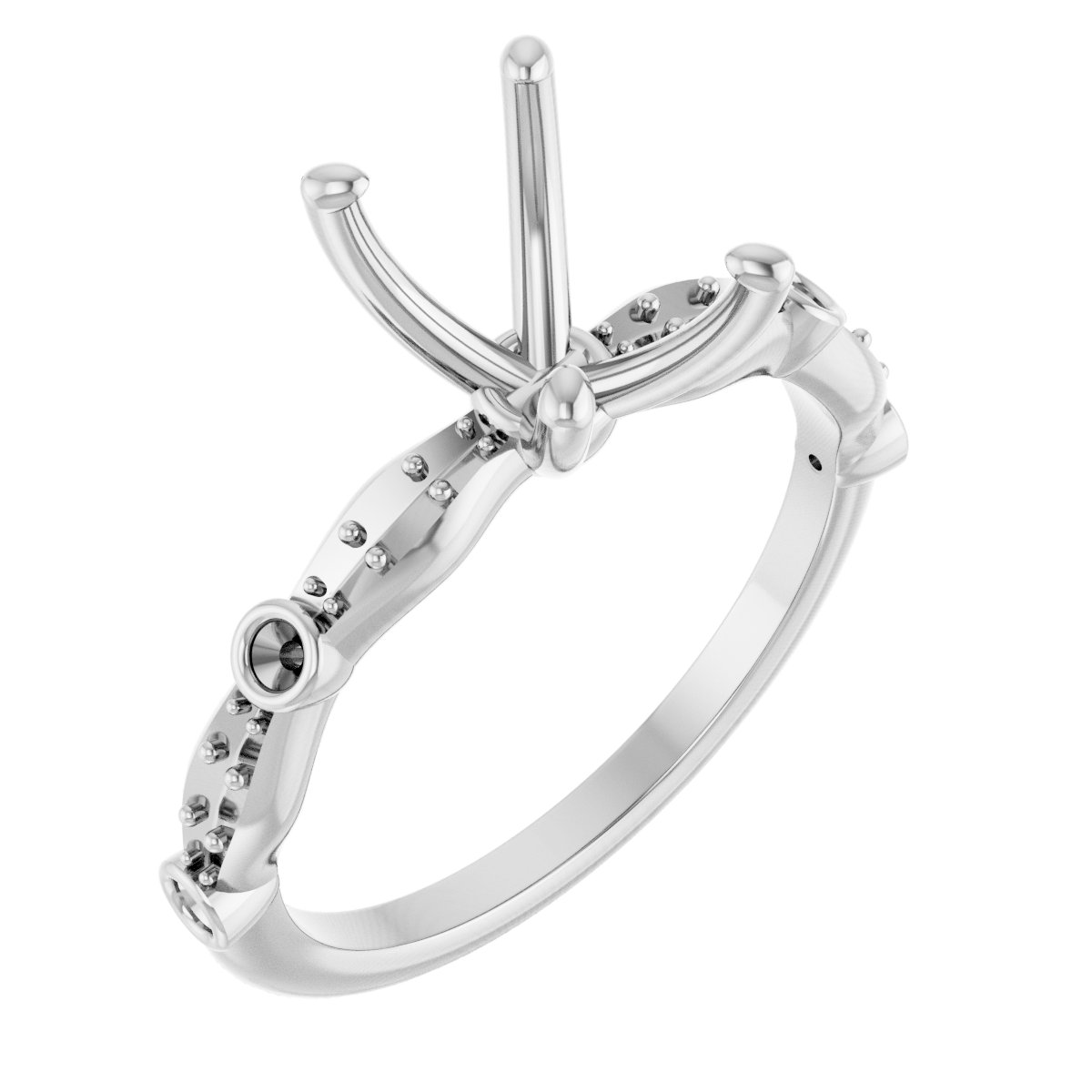 Accented Vintage-Inspired Engagement Ring