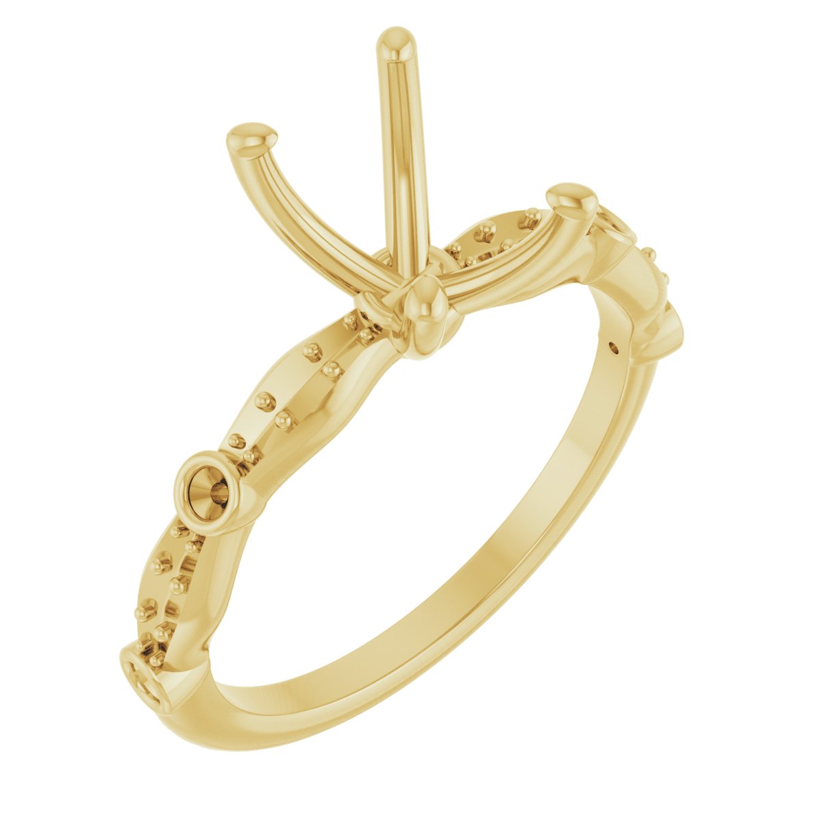 Accented Vintage-Inspired Engagement Ring