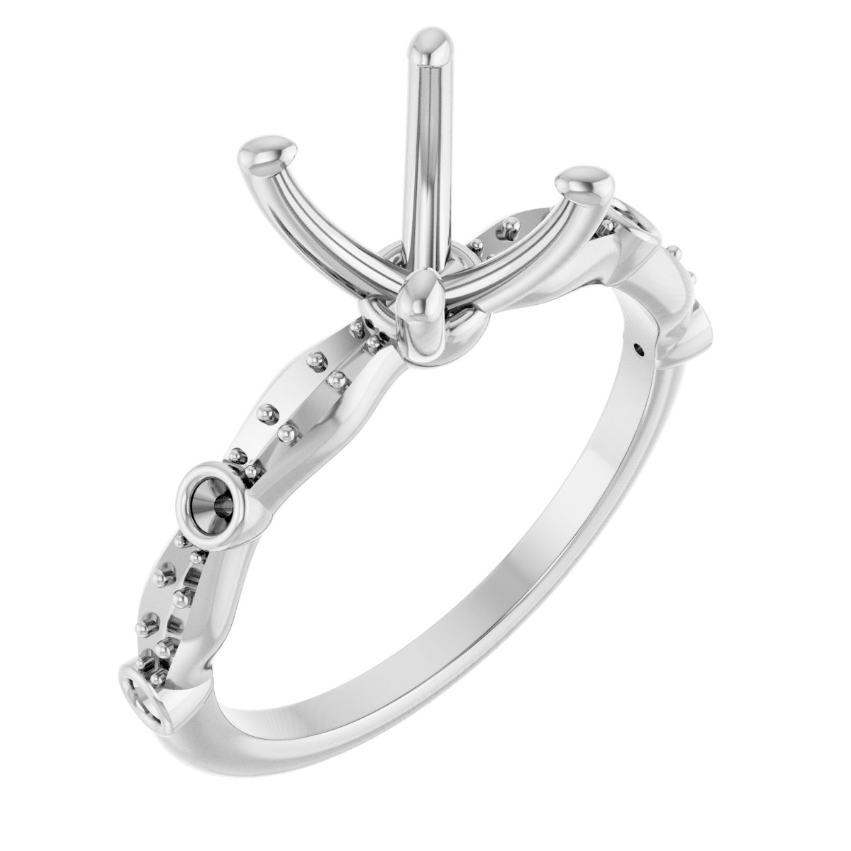 Accented Vintage-Inspired Engagement Ring