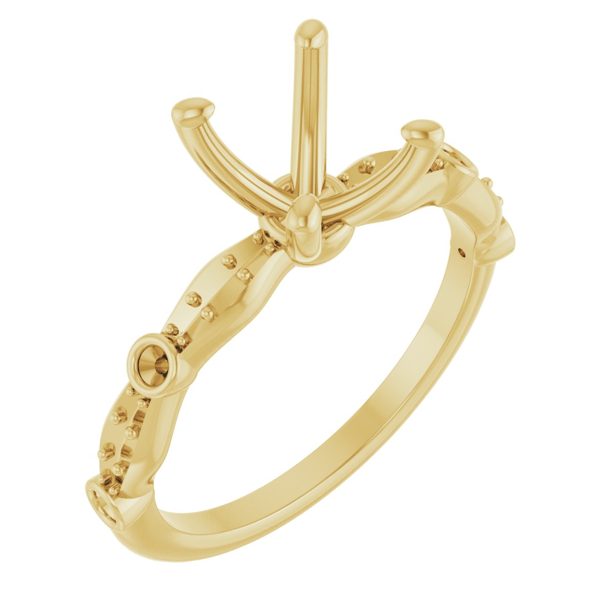 Accented Vintage-Inspired Engagement Ring
