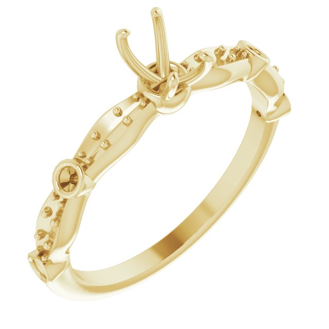 Accented Vintage-Inspired Engagement Ring