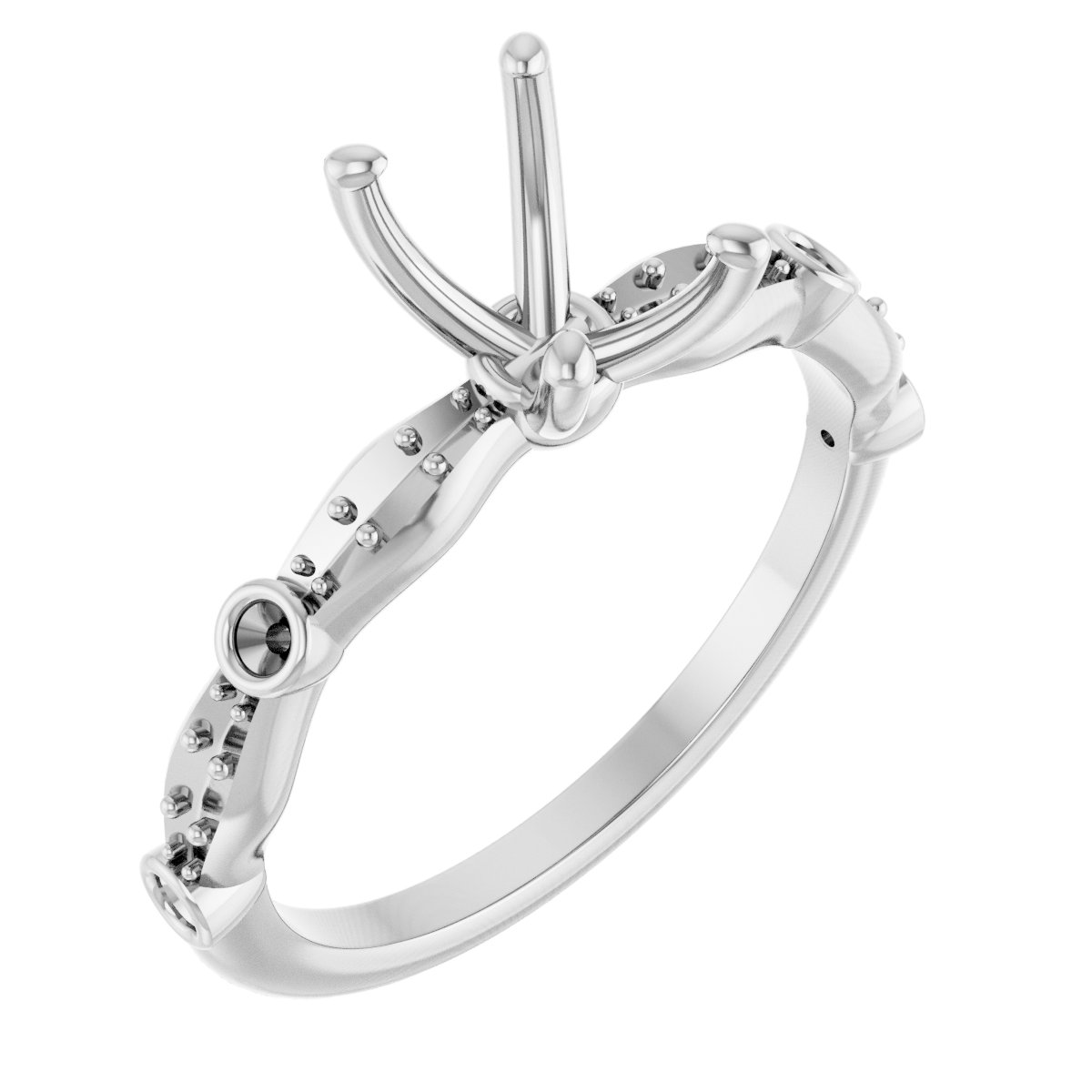 Accented Vintage-Inspired Engagement Ring