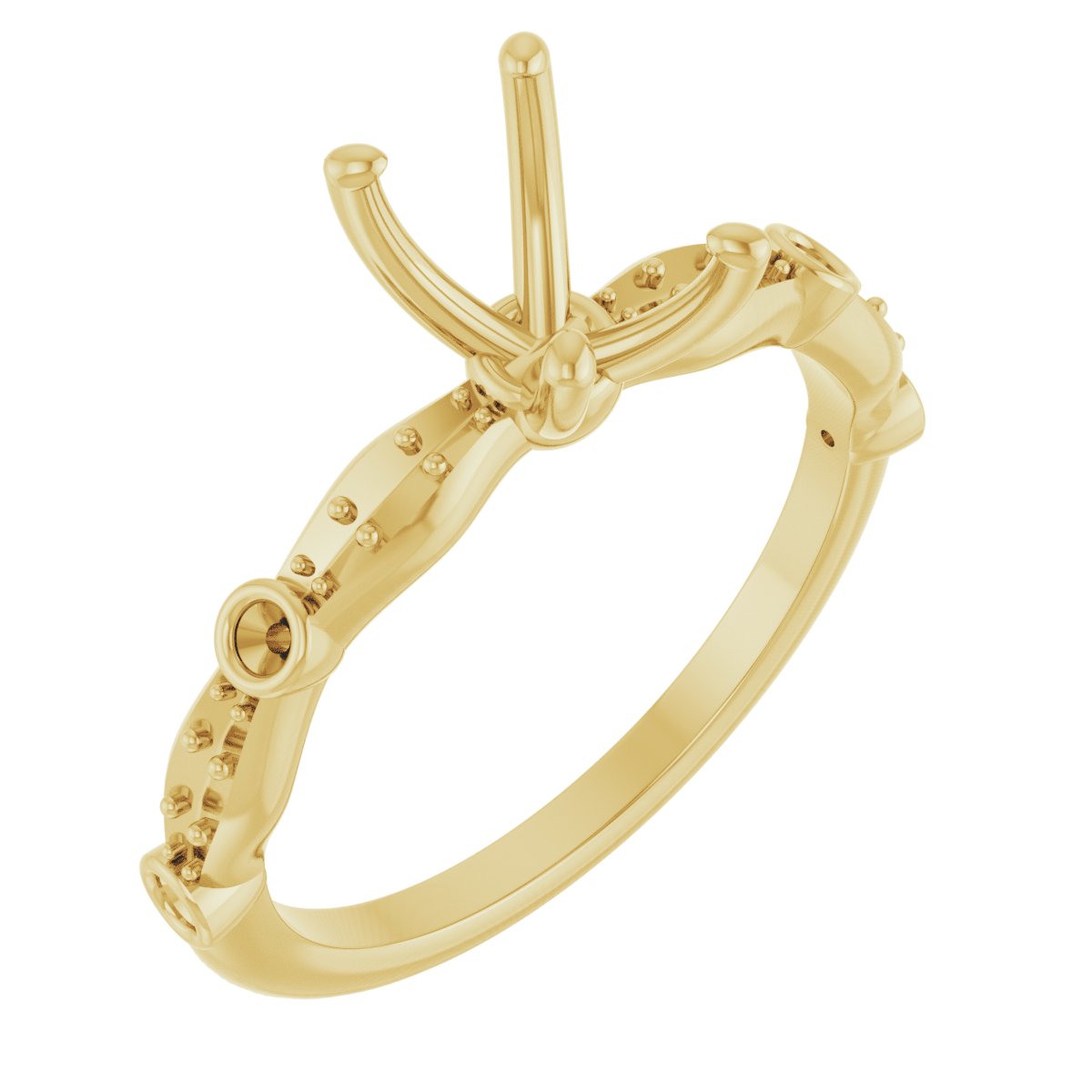 Accented Vintage-Inspired Engagement Ring