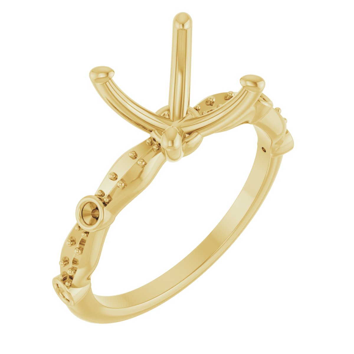 Accented Vintage-Inspired Engagement Ring