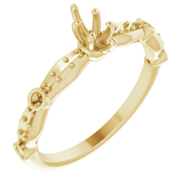 Accented Vintage-Inspired Engagement Ring