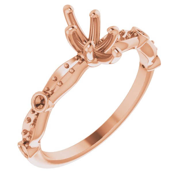 Accented Vintage-Inspired Engagement Ring