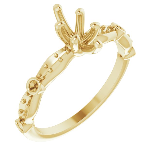 Accented Vintage-Inspired Engagement Ring