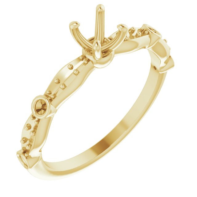 Accented Vintage-Inspired Engagement Ring