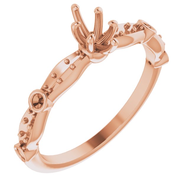 Accented Vintage-Inspired Engagement Ring