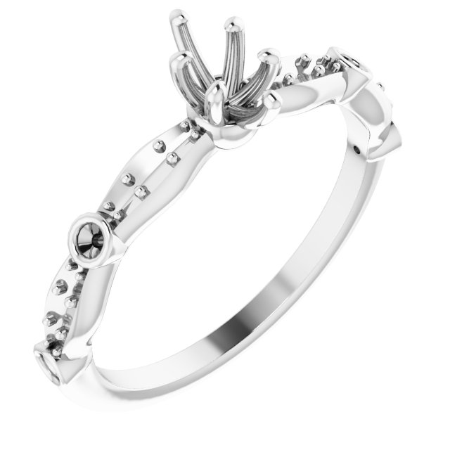 Accented Vintage-Inspired Engagement Ring