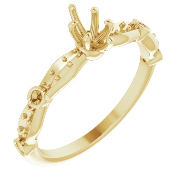 Accented Vintage-Inspired Engagement Ring