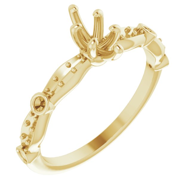 Accented Vintage-Inspired Engagement Ring
