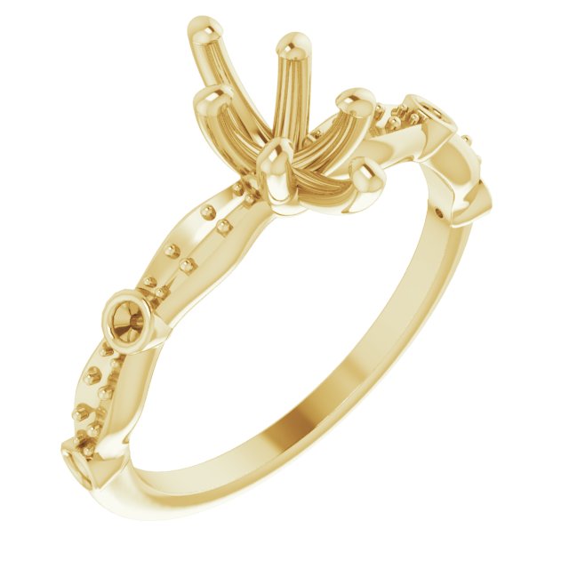 Accented Vintage-Inspired Engagement Ring