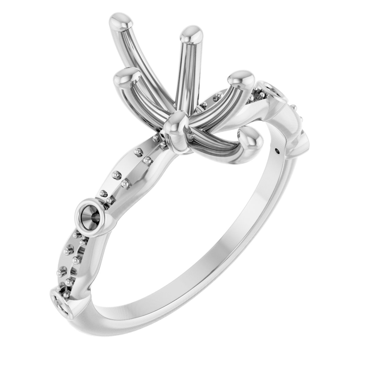 Accented Vintage-Inspired Engagement Ring