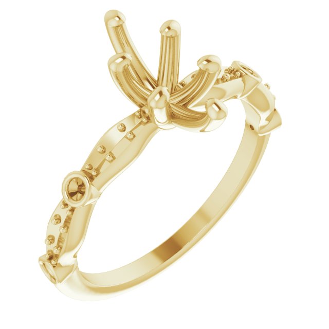 Accented Vintage-Inspired Engagement Ring