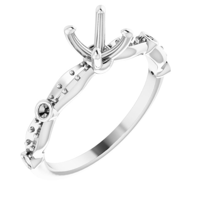 Accented Vintage-Inspired Engagement Ring