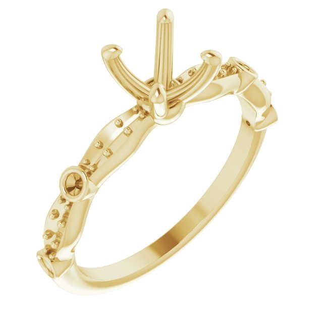 Accented Vintage-Inspired Engagement Ring