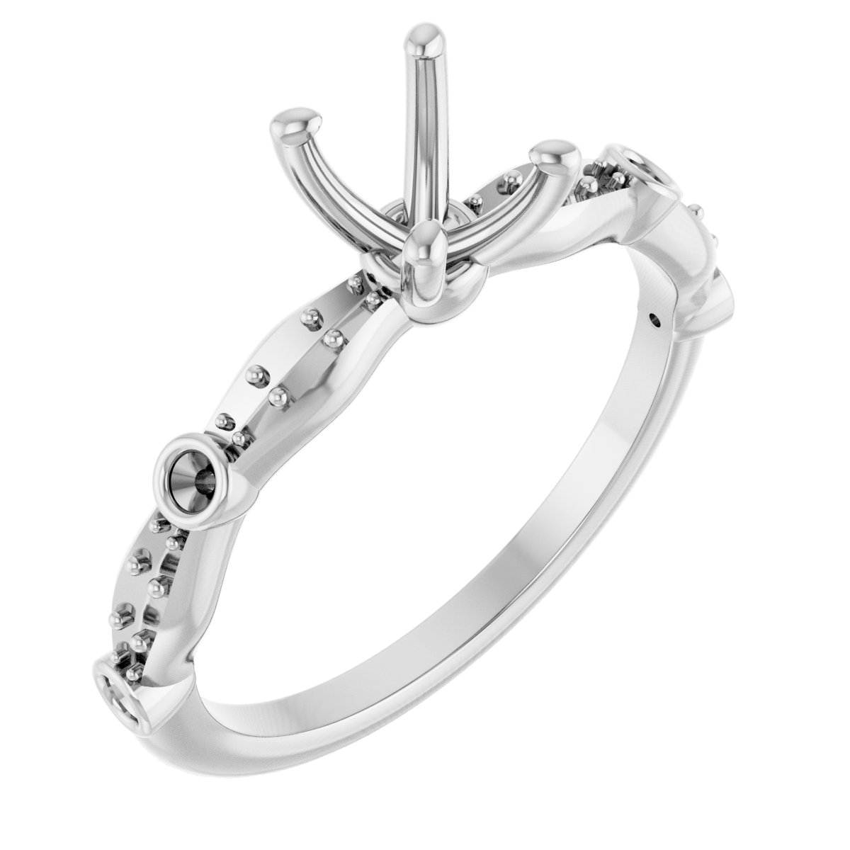 Accented Vintage-Inspired Engagement Ring
