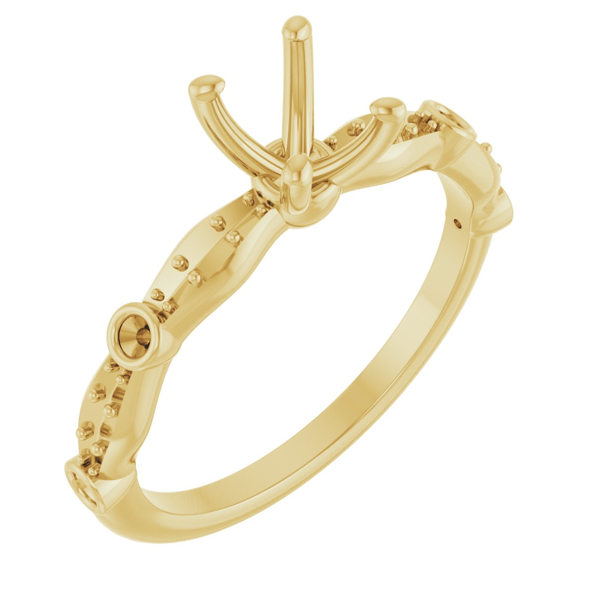 Accented Vintage-Inspired Engagement Ring