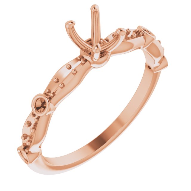 Accented Vintage-Inspired Engagement Ring