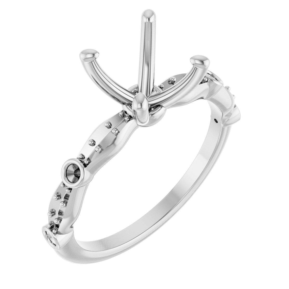 Accented Vintage-Inspired Engagement Ring