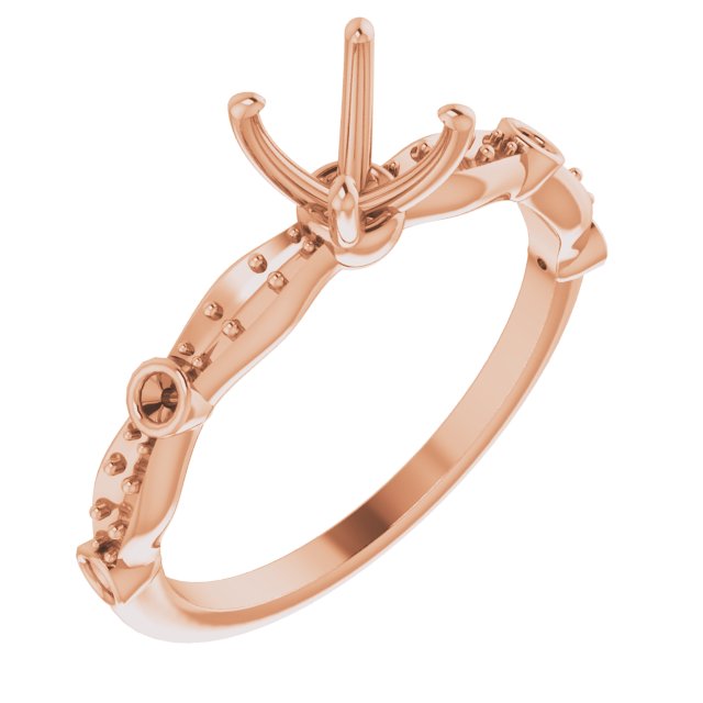 Accented Vintage-Inspired Engagement Ring