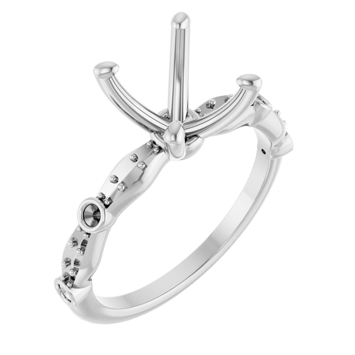 Accented Vintage-Inspired Engagement Ring