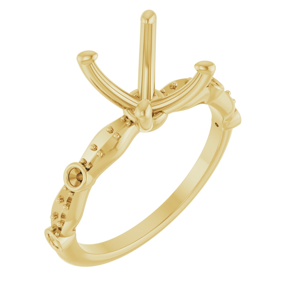 Accented Vintage-Inspired Engagement Ring