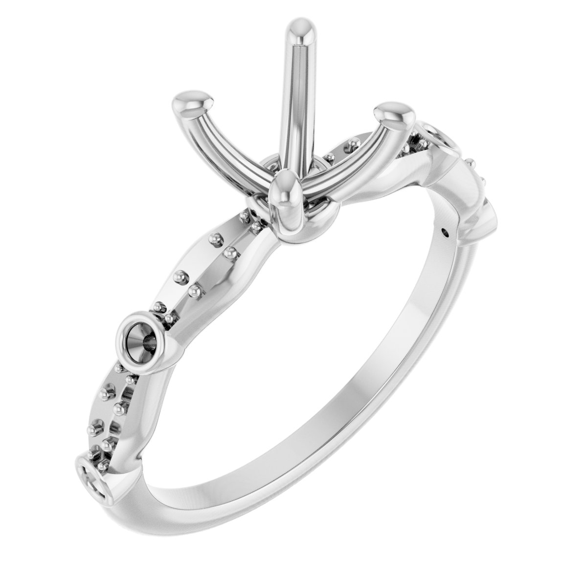Accented Vintage-Inspired Engagement Ring