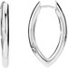 Sterling Silver Hinged Tube 24.3 mm Hoop Earrings