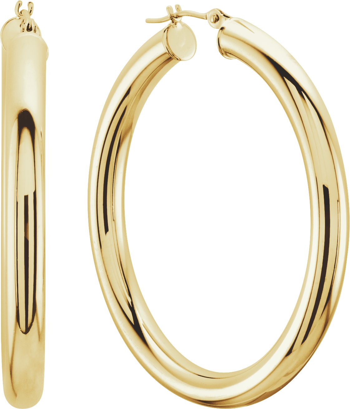 14K Yellow 20 mm Tube Hoop Earrings Ref 2635990