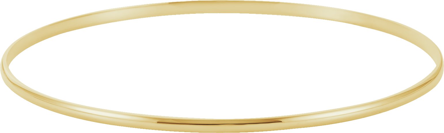 14K Yellow 2 mm Half Round Bangle 7.5 inch Bracelet Ref. 268323